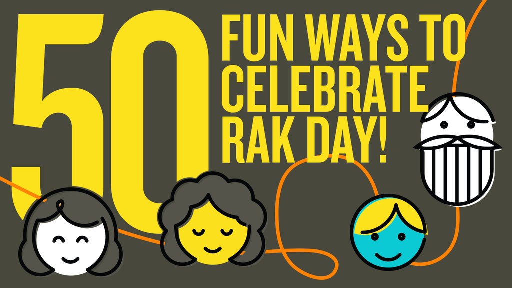 RAKFoundation's tweet photo. Did you know tomorrow is #RandomActsofKindnessDay? Here are 50 ways to pay-it-forward https://t.co/VpriaphZ6A #RAKWeek2017 https://t.co/H2fhDANQoq