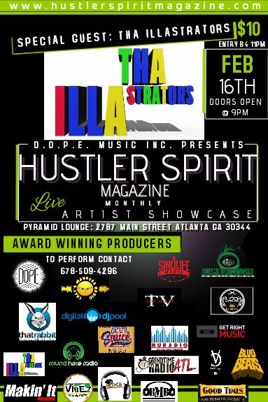 Tonight it goes down!!!
EVENT: 2/16/2017 HUSTLER SPIRIT NATL. ARTISTS SHOWCASE
eventbrite.com/e/hustler-spir…
Register now!