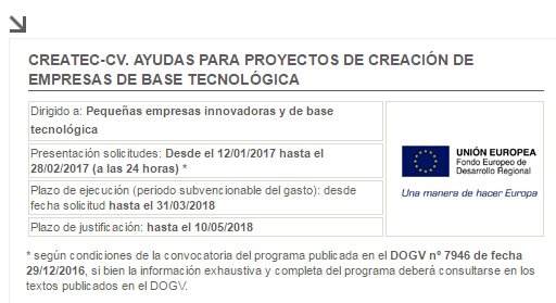 PcientificoUMH's tweet image. ¿Tienes un proyecto de tecnológico? No pierdas de vista las ayudas #CreatecCV del @GVAivace Solicitudes hasta 28/02 bit.ly/2kFiPHW