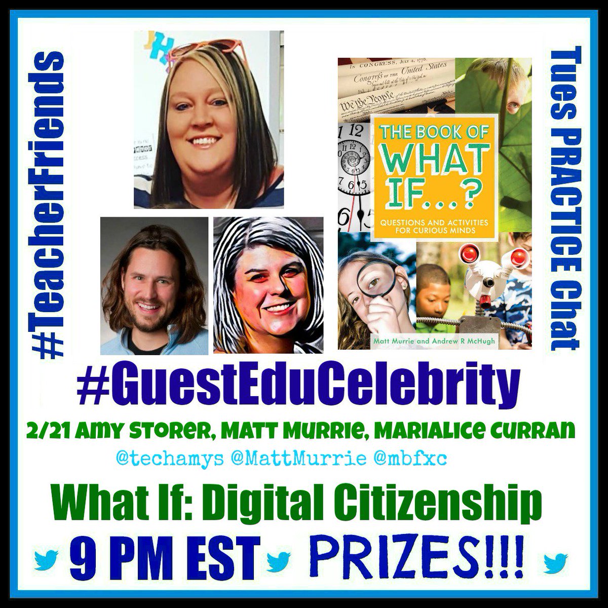 Join us for the #TeacherFriends Twitter chat next Tuesday to discuss #WhatIf and #digcit! Hope to see you there!