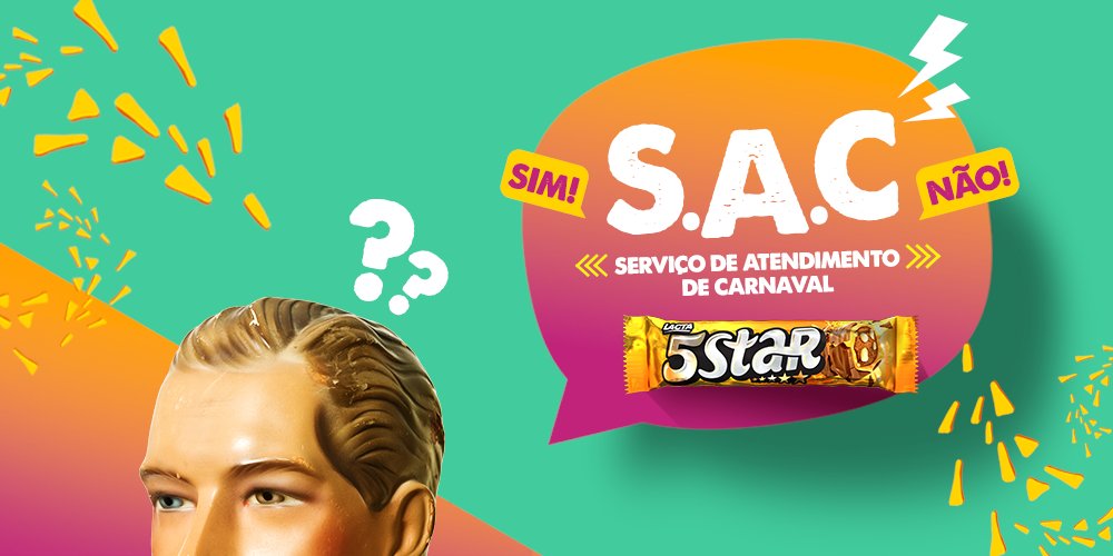 CHEGOU O SAC 5STAR! PERGUNTE AQUI, COM A #ACHEIQUEPODIA, E TIRE AS SUAS DÚVIDAS DO QUE PODE OU NÃO FAZER APÓS MORDER UM 5STAR NO CARNAVAL!