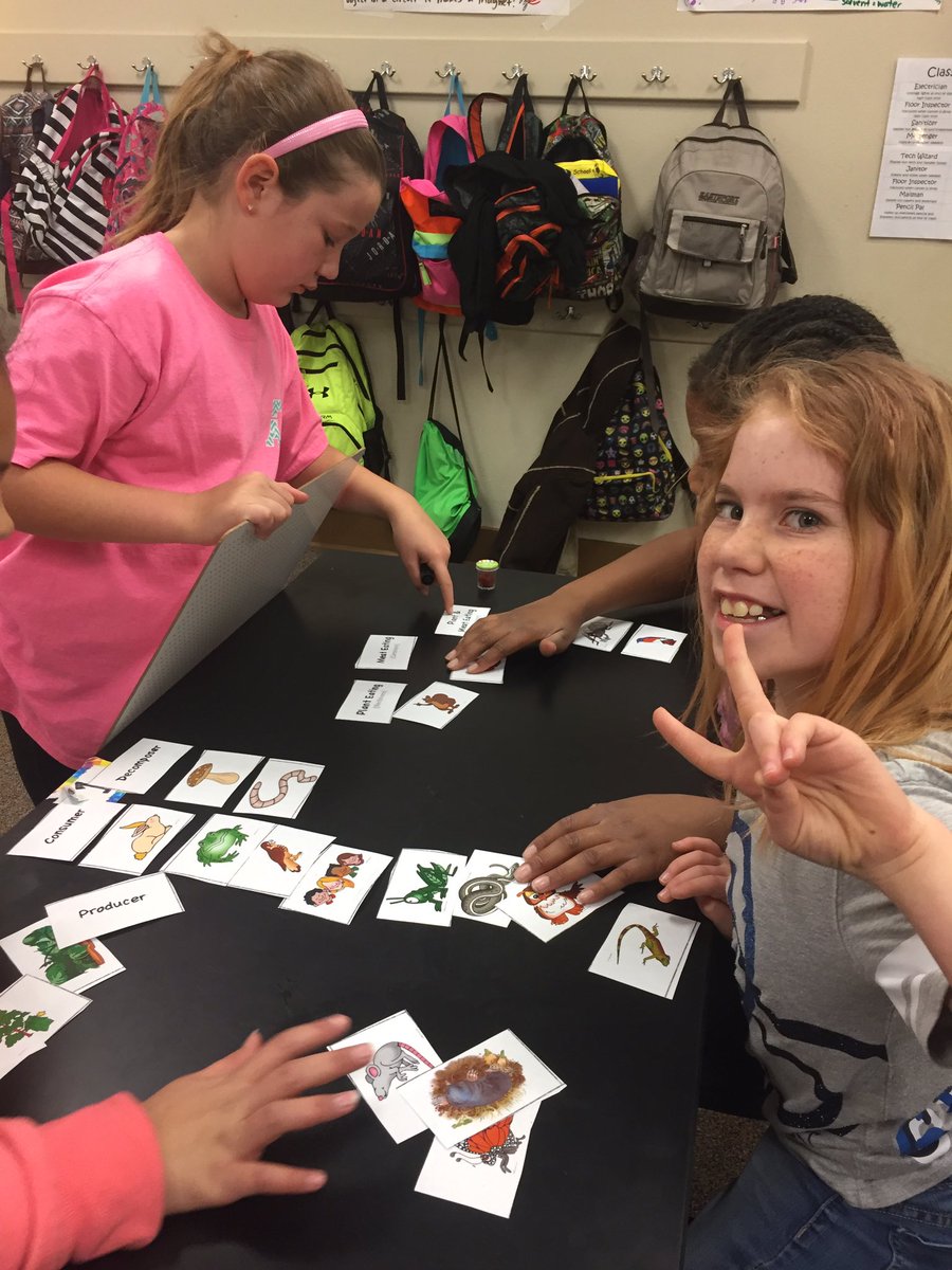Sorting, ordering,and analyzing food chain components at Santa Rita! #sanangeloisdtweets17