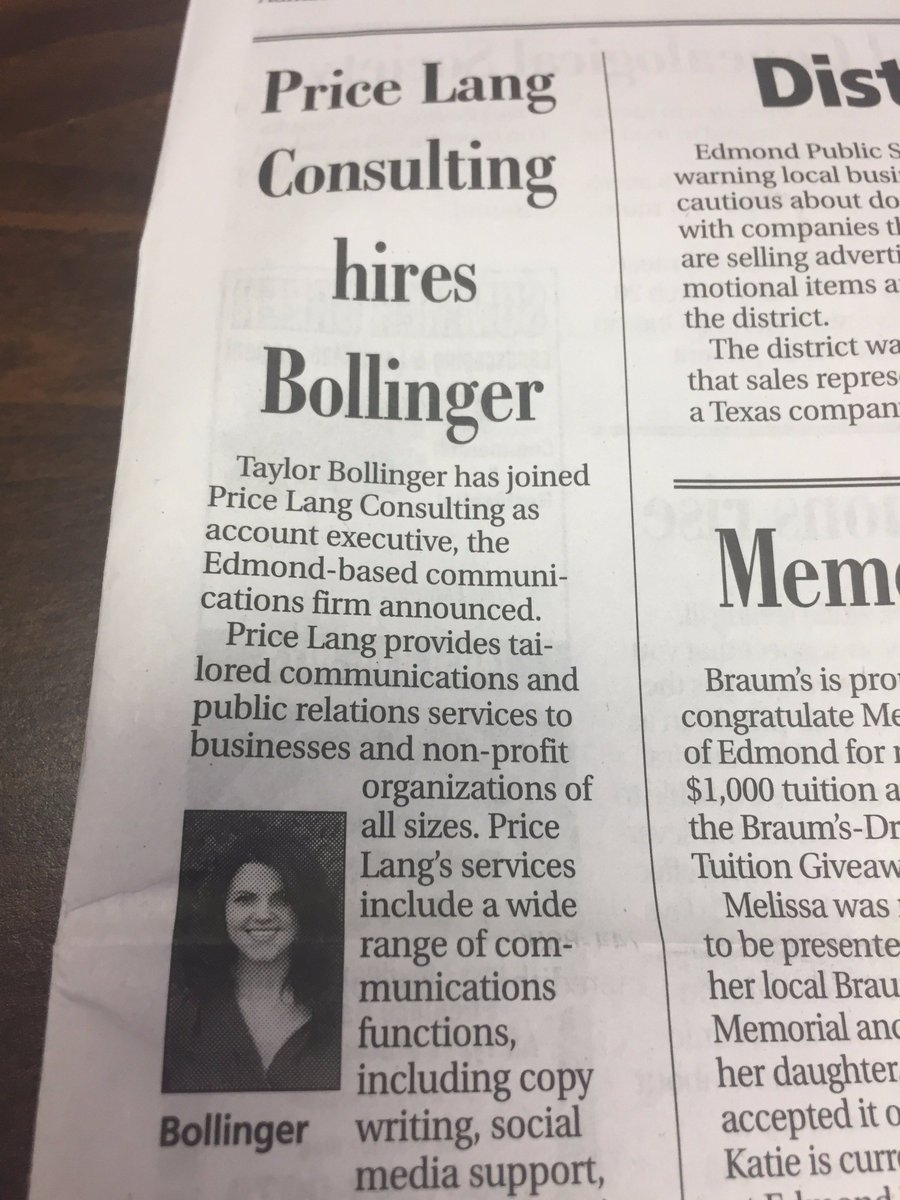You never know where our <a href="/pricelang/">Price Lang, LLC</a> peeps will show up. @TaylorMckenzy11 <a href="/edmondsun/">The Edmond Sun</a>