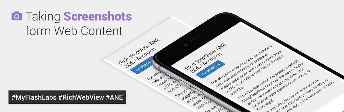 myflashlab's tweet image. myflashlabs.com/product/rich-w…
Did you know that you could take a snapshot from the HTML content you open all in #AS3? #RichWebview #AdobeAIR #ANE
