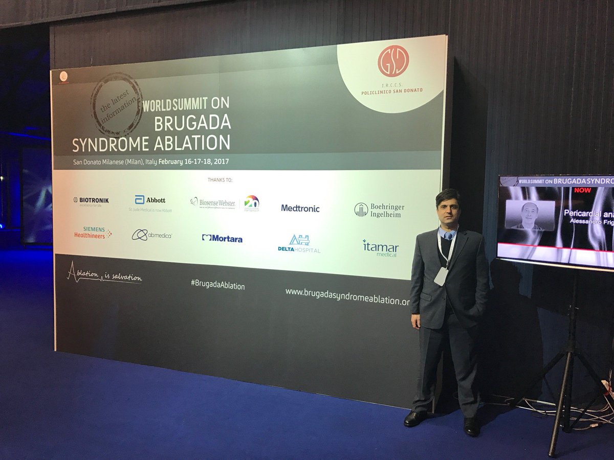 Itamar Medical at the World Summit on Brugada Syndrome Ablation. Milano, Italy — with Gilad Glick.