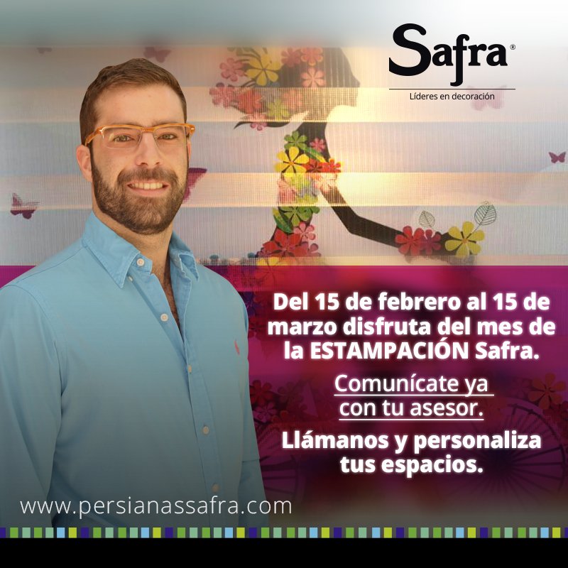 SafraSAS1's tweet photo. #Safra inicia hoy la #SemanadeEstampación . Desde el 15 de febrero hasta el 15 de marzo pregúntale a tu asesor. Personaliza tus #Espacios https://t.co/y7gK5fYV4u