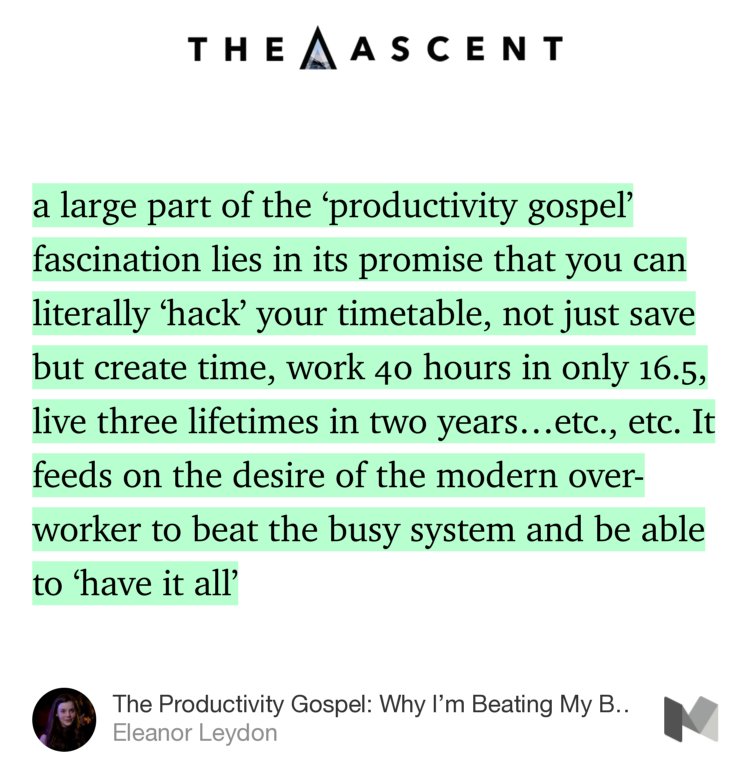“The Productivity Gospel: Why I’m Beating My Business” — my piece for The Ascent theascent.biz/the-productivi…