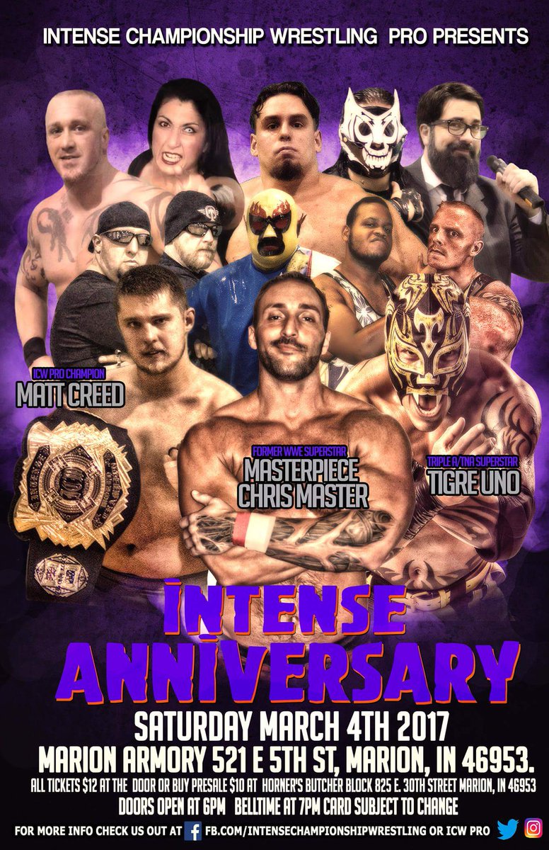 NewKliq's tweet photo. Falls count anywhere #TheElite Vs. The Death Threat Army for the @ICWPRO_INDIANA tag team titles. #2XICWTagTeamChamps https://t.co/dtvsTjco1P