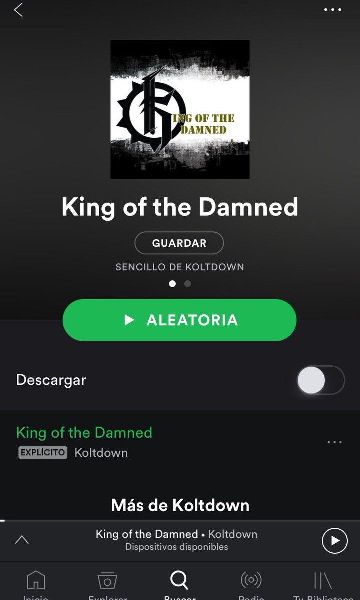 koltdown's tweet photo. 🚨🚨Ya está disponible en todas las plataformas digitales el segundo sencillo de Rising KING OF THE DAMNED🚨🚨
#Rising #NewEraOfGrooveMetal https://t.co/PtsBNmste0