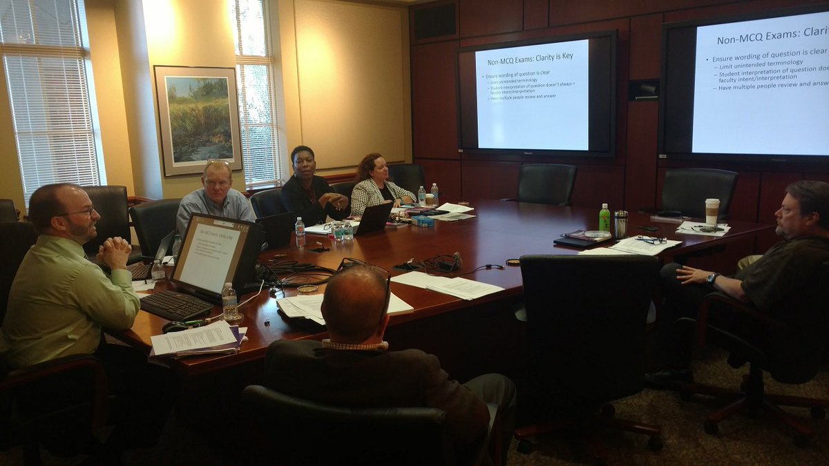 FSU PA Faculty participating in their faculty development workshop.