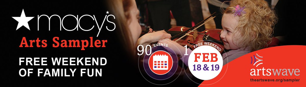Lots of free arts events this weekend! Check out <a href="/Macys/">Macy's</a> Arts Sampler events in <a href="/artsWave/">ArtsWave</a> art guide. #Sampler2017
buff.ly/2lMk9K3