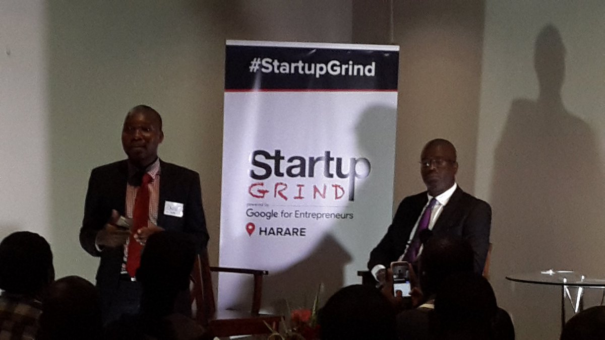 Techzim's tweet photo. #Twimbos #Zimbabwe chapter of #StartupGrind holding its 1st meet right now. Guest for the fireside chat is @GetBucks1 Zim CE #GeorgeManyere https://t.co/Hj1HdGvdLb