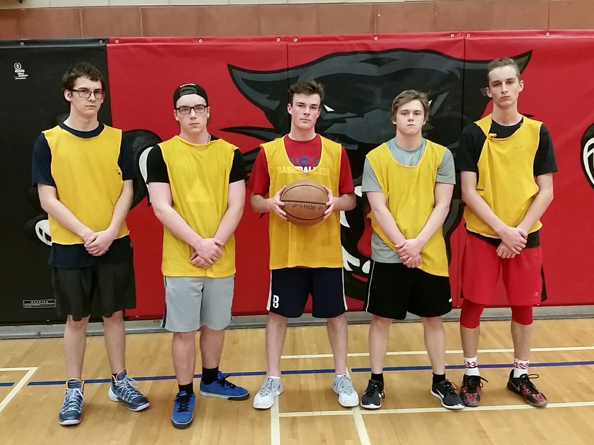 steve_burroughs's tweet photo. Couldn't get them to smile but the yellow team cruised to victory in the grade 11 basketball tournament. @PDHSAthletics #PDHSphysed https://t.co/FisVllHtvZ