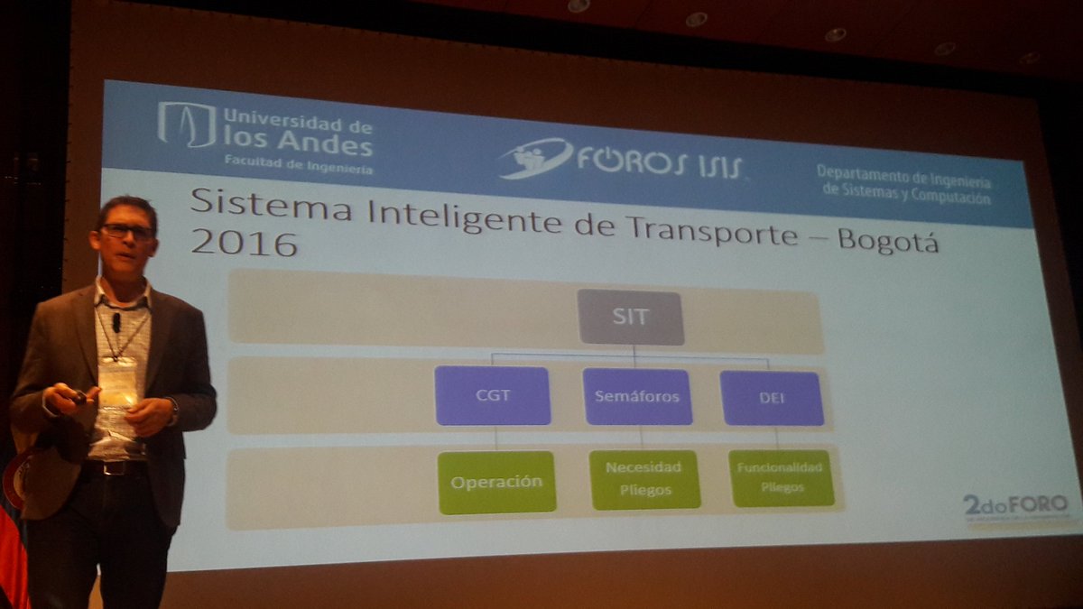 AlianzaCAOBA's tweet photo. Alejandro Forero Guzmán Gerente del Sistema Inteligente de Transporte de Bogotá. #bigdatauniandes https://t.co/Pz6JsGy2X1