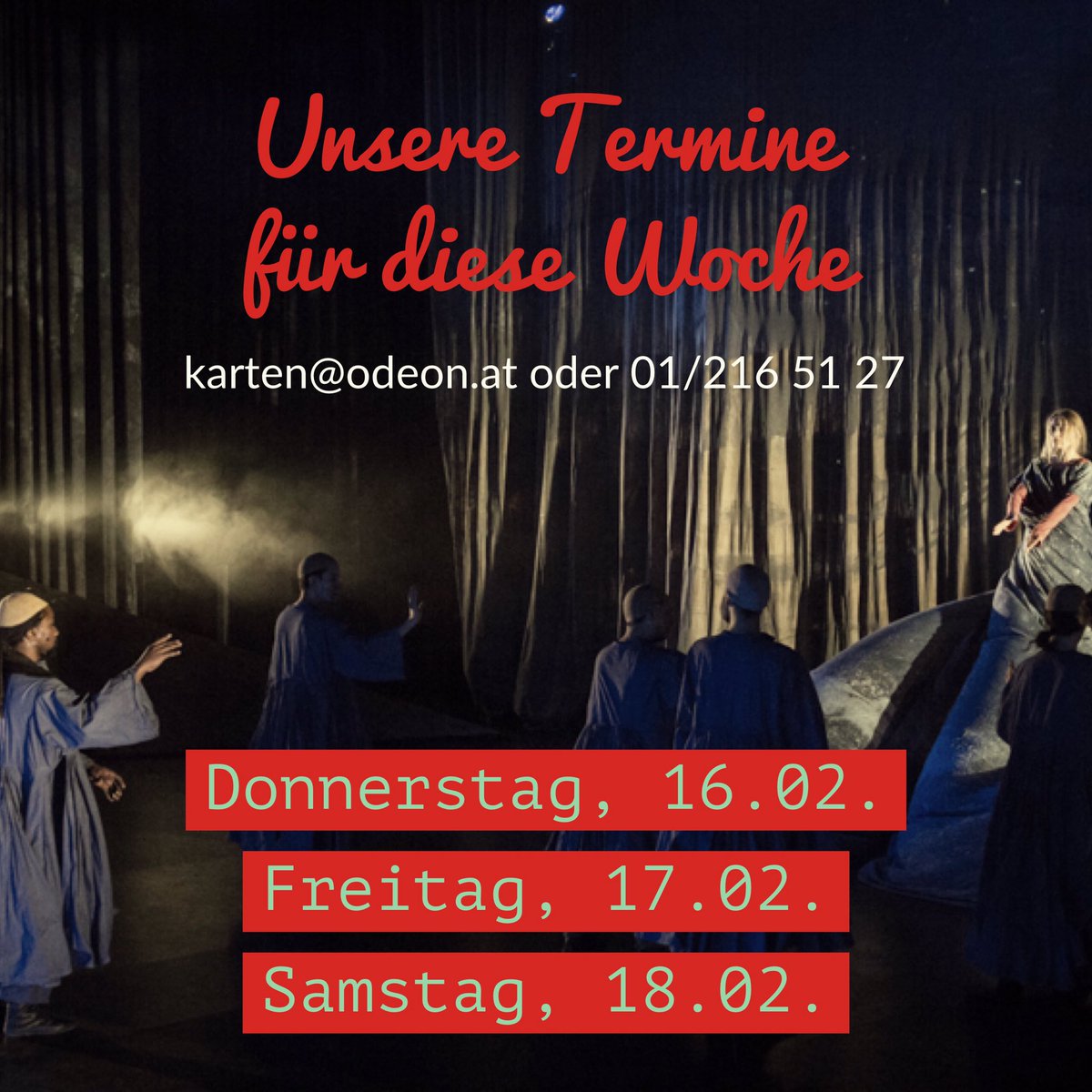 theaterodeon's tweet photo. MAKE THIS WEEK GREAT AGAIN!!! #serapionsensenble #dasrauschenderflügel https://t.co/y17n7HOd6C