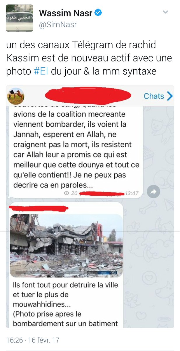 Charlie On Twitter Simnasr Canal Tg Et Compte D Un Tchetchene De L Est De La France Qui Avait Donne Un Acces A Kassim Co Admin Il Y A Quelques Mois Https T Co Ryxyddcrl5