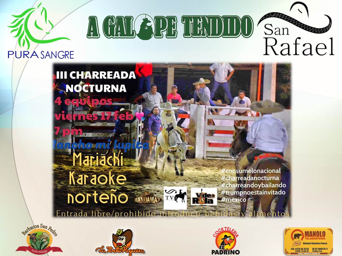 agalopetendido_'s tweet photo. #Charreadas charreadas y charreadas. El domingo en el lienzo Oscar Uhlig Kanter y Jesús Cauzor. #nocturna el viernes en Quinta Mi Lupita🐴 https://t.co/6Xi6JAGa4Y