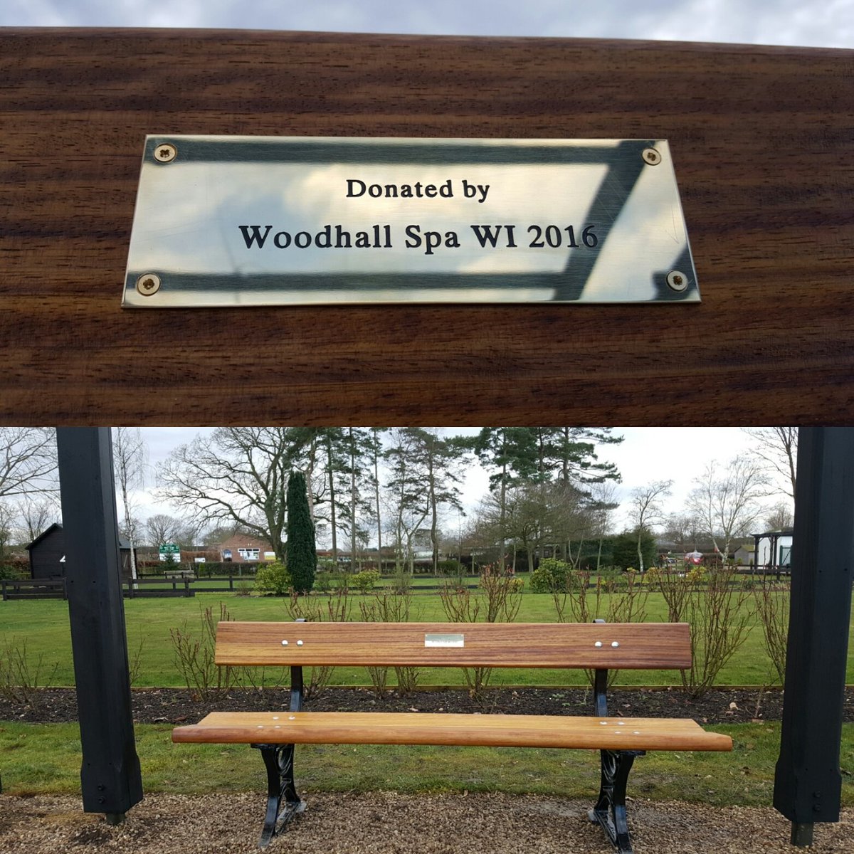 JubileeParkWood's tweet photo. This beautifull bench was donated by Woodhall Spa WI. Thank you! #SupportYourLocalParks #WoodhallSpa #community https://t.co/j852xYZ9Yp