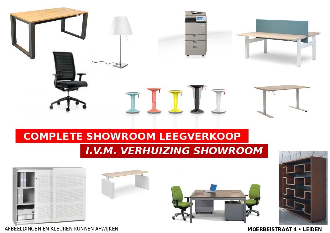 Nog enkele weken dan gaan wij verhuizen. Bureaus, kasten, printers, stoelen kopieermachines gaan nu weg voor super prijzen. #opruiming #sale