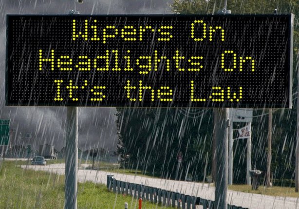 LAPDHQ's tweet photo. With heavy rains forecasted, the #LAPD reminds you to check the condition of your wipers & headlights. Remember, Wipers On Headlights On https://t.co/Hztfmbs7SJ