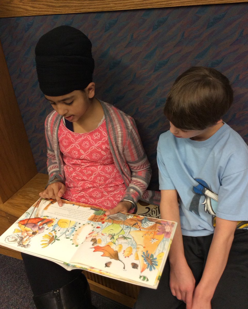 4th graders celebrating World Read Aloud Day!