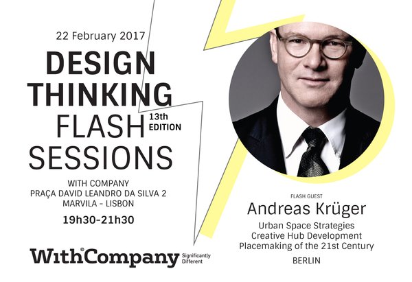 Design Thinking Flash Sessions at With Company (22 Feb/19h30) - Meet Andreas Krüger - 21st century Urban Placemaking
meetup.com/pt-BR/Design-T…