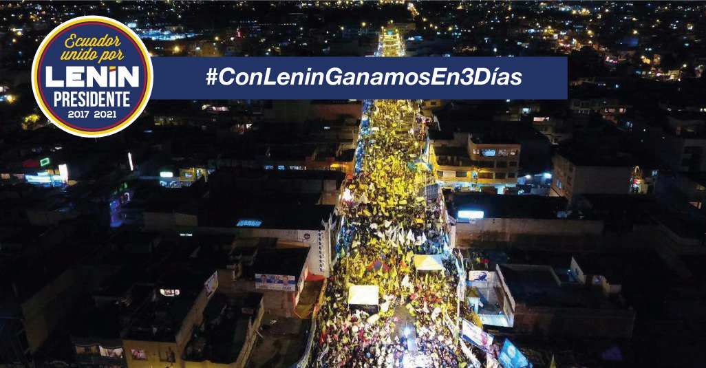 mavigosi's tweet photo. La hora se acerca #ConLeninGanamosEn3Dias #LeninPresidente ayer #QuitoLeninContigo y hoy #GuayaquilConLenín #TodoTodito35 @DiegoGuzmanE https://t.co/9p237n95Jc