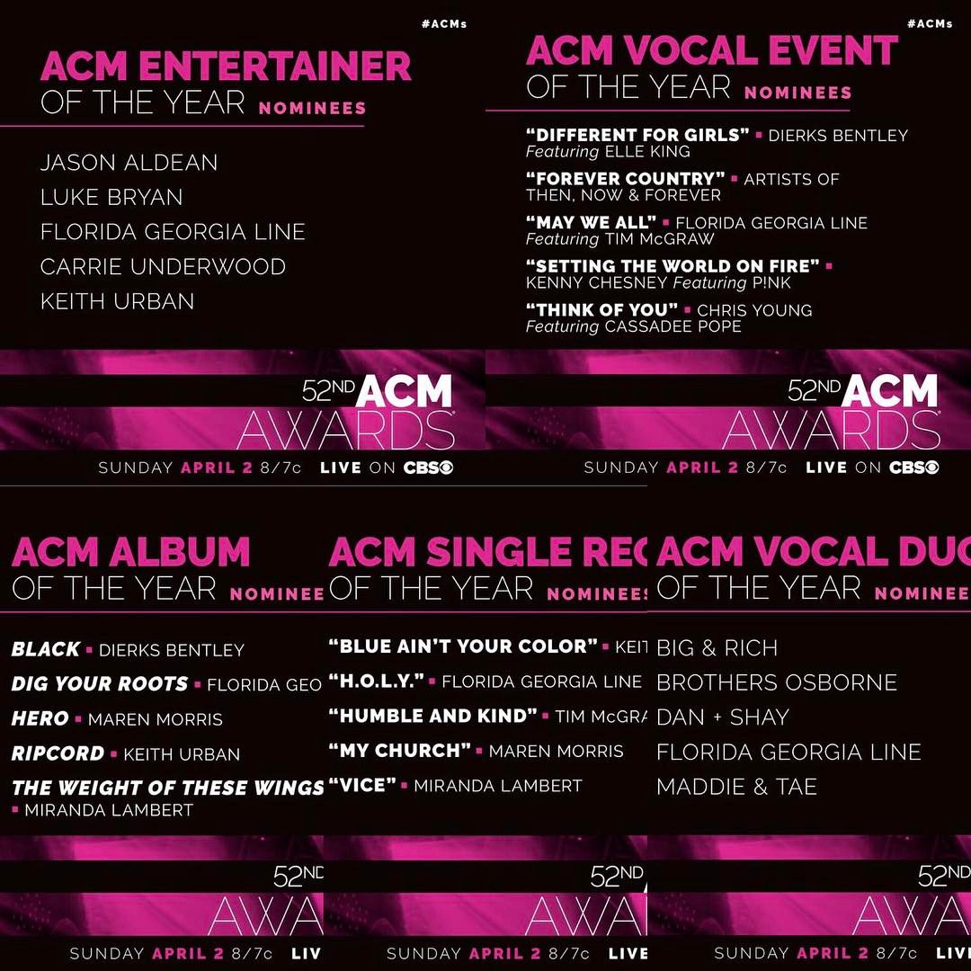 FLAGALine's tweet photo. Completely blown away and honored to be nominated for 5 @ACMawards this morning. Feeling grateful and blessed. Love y'all. #ACMs https://t.co/k3bdOktAWm