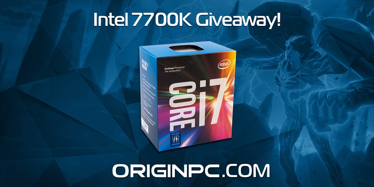 ORIGINPC's tweet image. We're giving away an Intel 7700k! Just vote for us in the #RigChallengeSweepstakes for your chance to win!

Sign up: goo.gl/DMrnJp