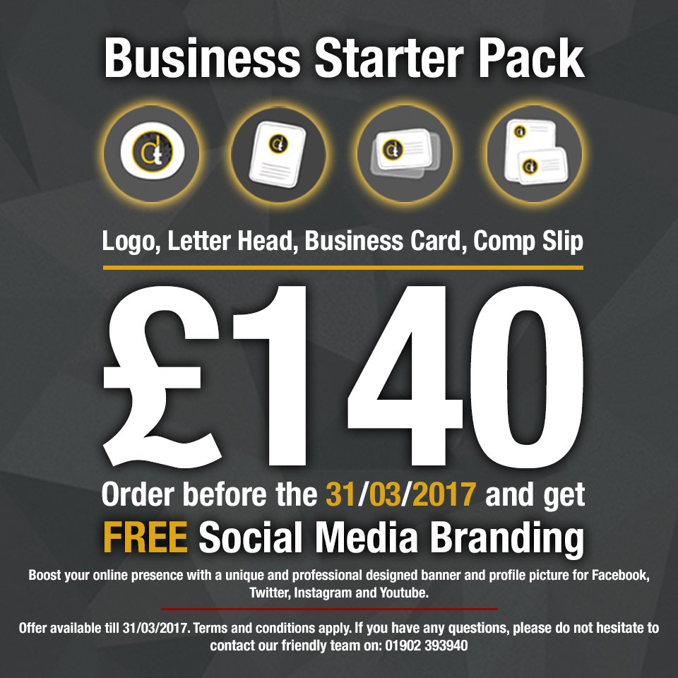 Offer available till 31/03/2017. Terms and conditions apply. If you have any questions, feel free to to contact us on: 01902 393940