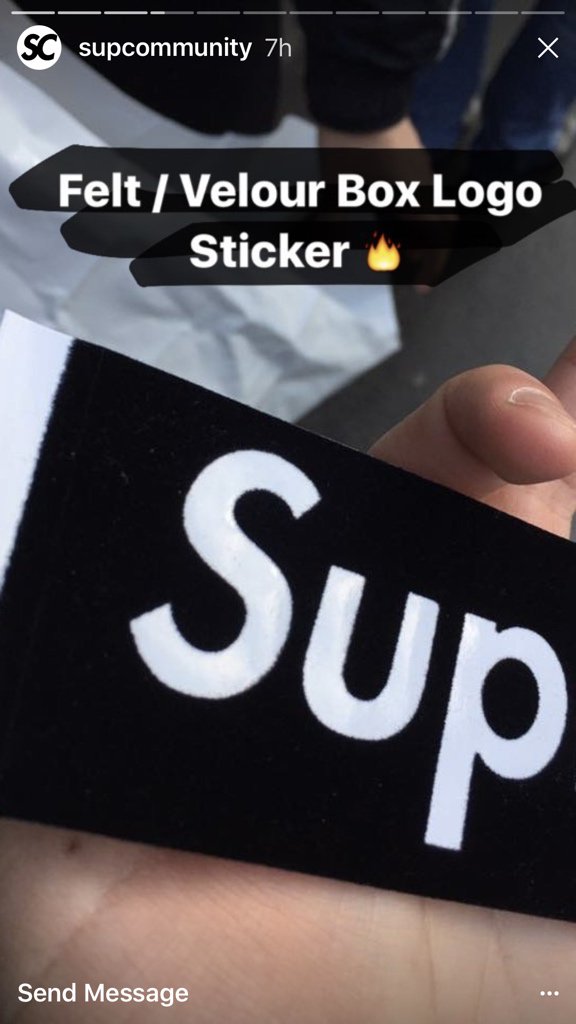 supreme felt sticker