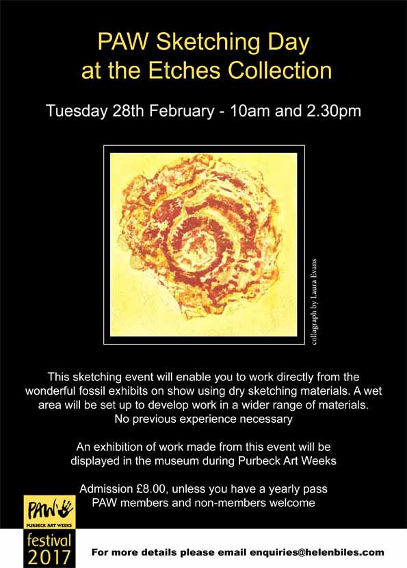 Great chance for all you creatives out there! Join in a #sketching workshop at the @etchescollect #purbeck with the talented <a href="/HelenBilesArts/">Helen Biles Studio</a>