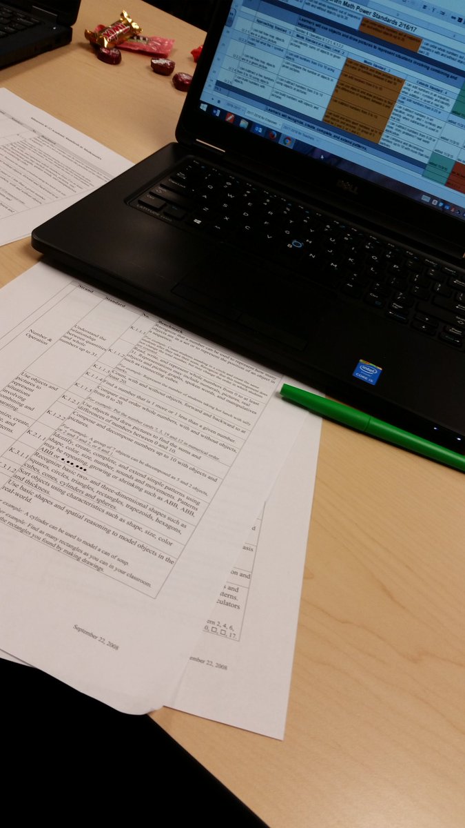 Working on our Kindergarten Math standards and rewriting them to input into empower for our district. #STEM #kindergarten