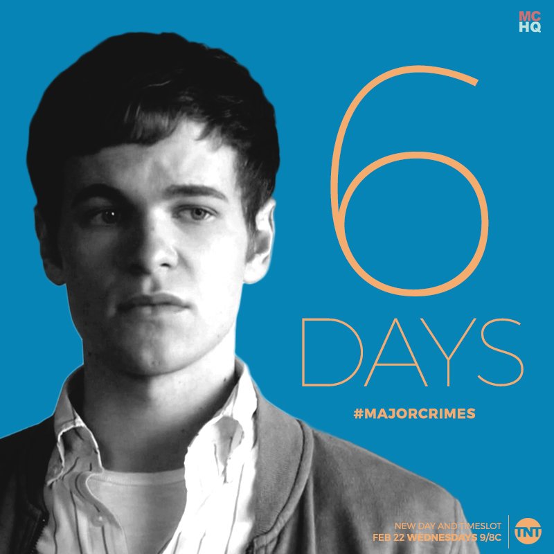 MajorCrimesHQ's tweet photo. See more of Rusty Beck in 6 days! #MajorCrimes #WatchLiveFor5 https://t.co/h0YLjIl8a9