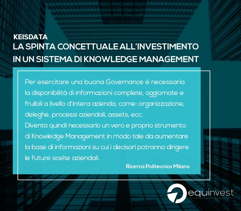 La spinta concettuale all’investimento in un sistema di #knowledge #management <a href="/KEISDATA/">KEISDATA</a> <a href="/polimi/">Politecnico di Milano</a> #riskmanagement ->  equinvest.it/keisdata