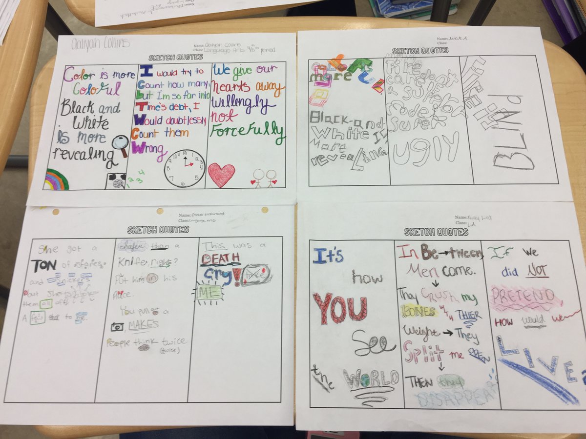 emilsher's tweet photo. Inspired by #YoungManWithCamera, students @TV_Vikes expressed themselves through images and words. So gratifying...@scholasticCDA @AALBooks https://t.co/ih3Q5adIrK