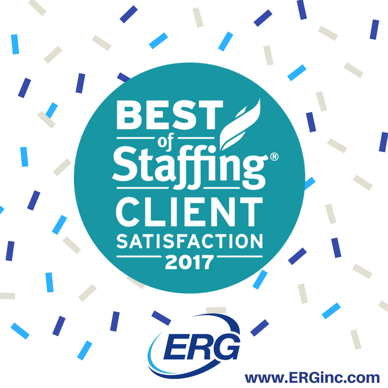 ERG wins the Best of Staffing Client Award for 2017! erginc.com/erg-best-of-st…