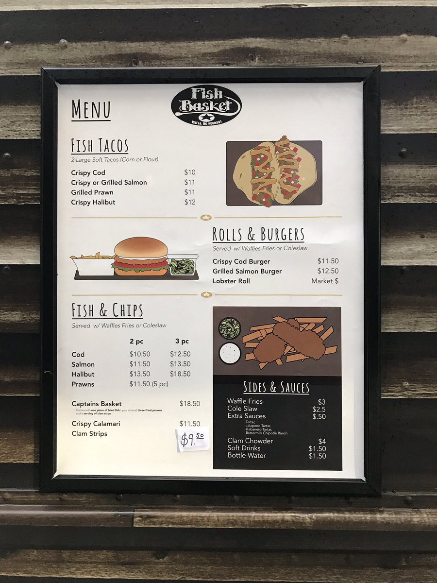 Fishbasketnw's tweet image. We want to personally say thanks to @PatrickOta for creating our new menu! If any of you need great graphic design work please DM him!