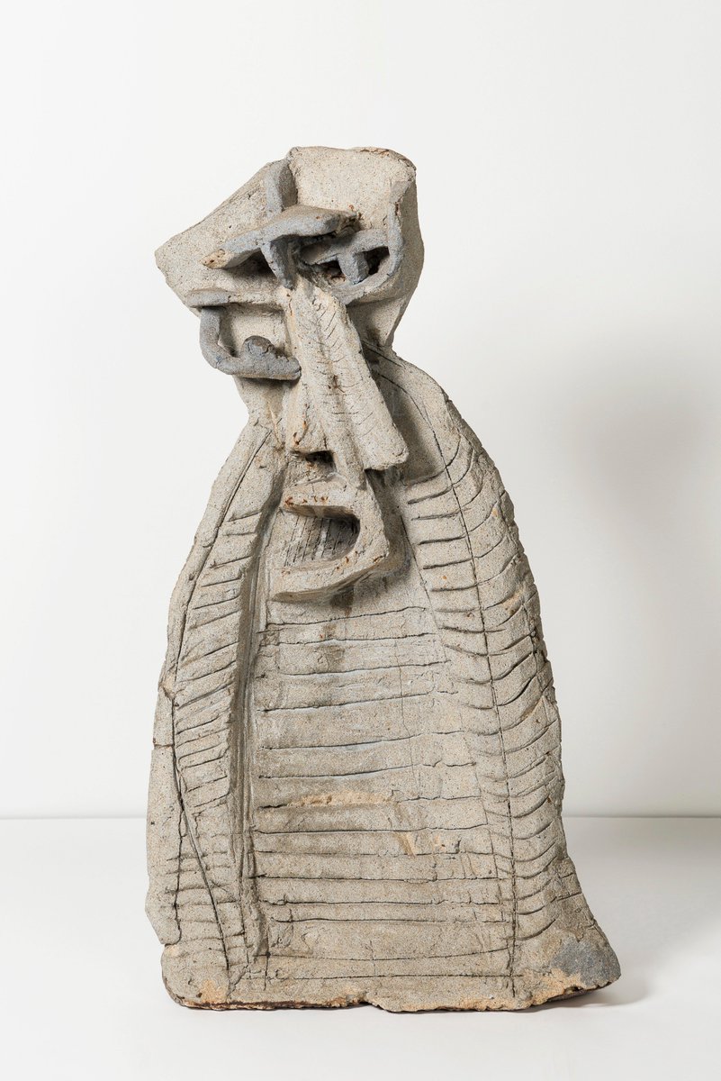 _TheWhitechapel's tweet photo. Sculpture such as ‘Blue Fisherman’ used concrete. Seen as a working man’s tool, its rough surface set #Paolozzi’s work apart #PaolozziTour https://t.co/B9AuLXiybo
