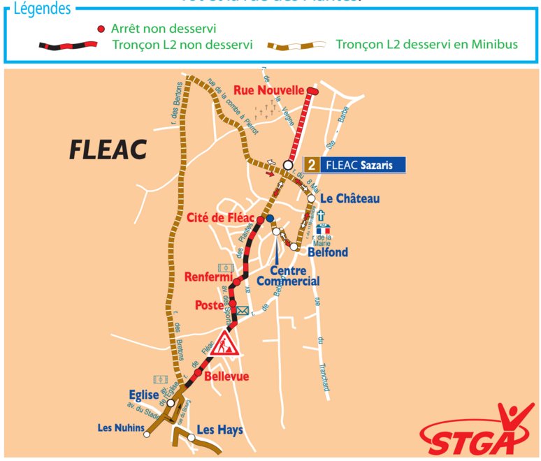 TransCharente's tweet photo. #L2STGA : Du 20 F à 8h30 au 24 F à 18h et du 27 F 8h30 au 3 M 18h #Bellevue #Poste #Renfermi #CitéDeFleac & #RueNouvelle non desservis (1/2) https://t.co/m0epla4e7j