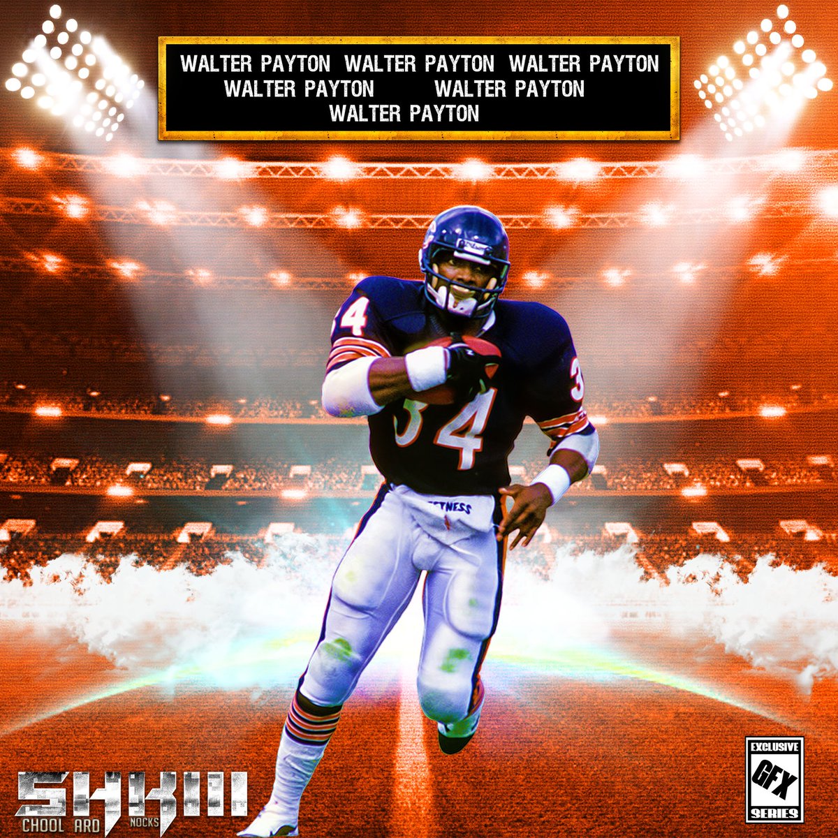 GfxExclusive's tweet photo. @GfxExclusive @ChicagoBears #WalterPayton34 #Sweetness @NFL @espn @SportsCenter @EASPORTS https://t.co/84v63KCMXg
