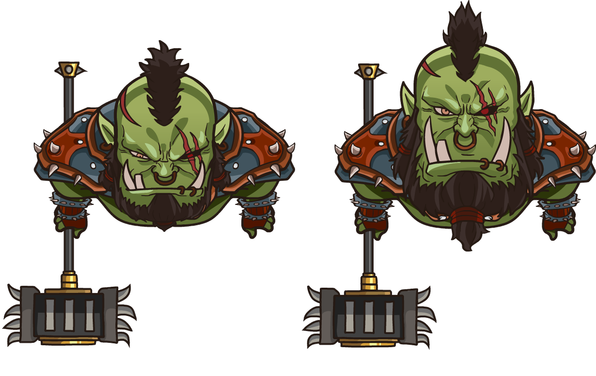 D20studio's tweet photo. Meet one of our favorite baddies! An #Orc without a name. Give us your ideas. What should he be called? #indiedev #enemyteam #name https://t.co/mFOkTGhots