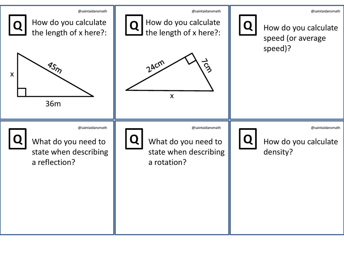 Saint Aidan S Maths On Twitter Gcse Revision Cue Cards 10 Saint Aidan S Maths On Twitter Gcse Revision Cue Cards 10 Print Back To And Quiz Yourself Your Clmates Or Pupils Mixed Extras