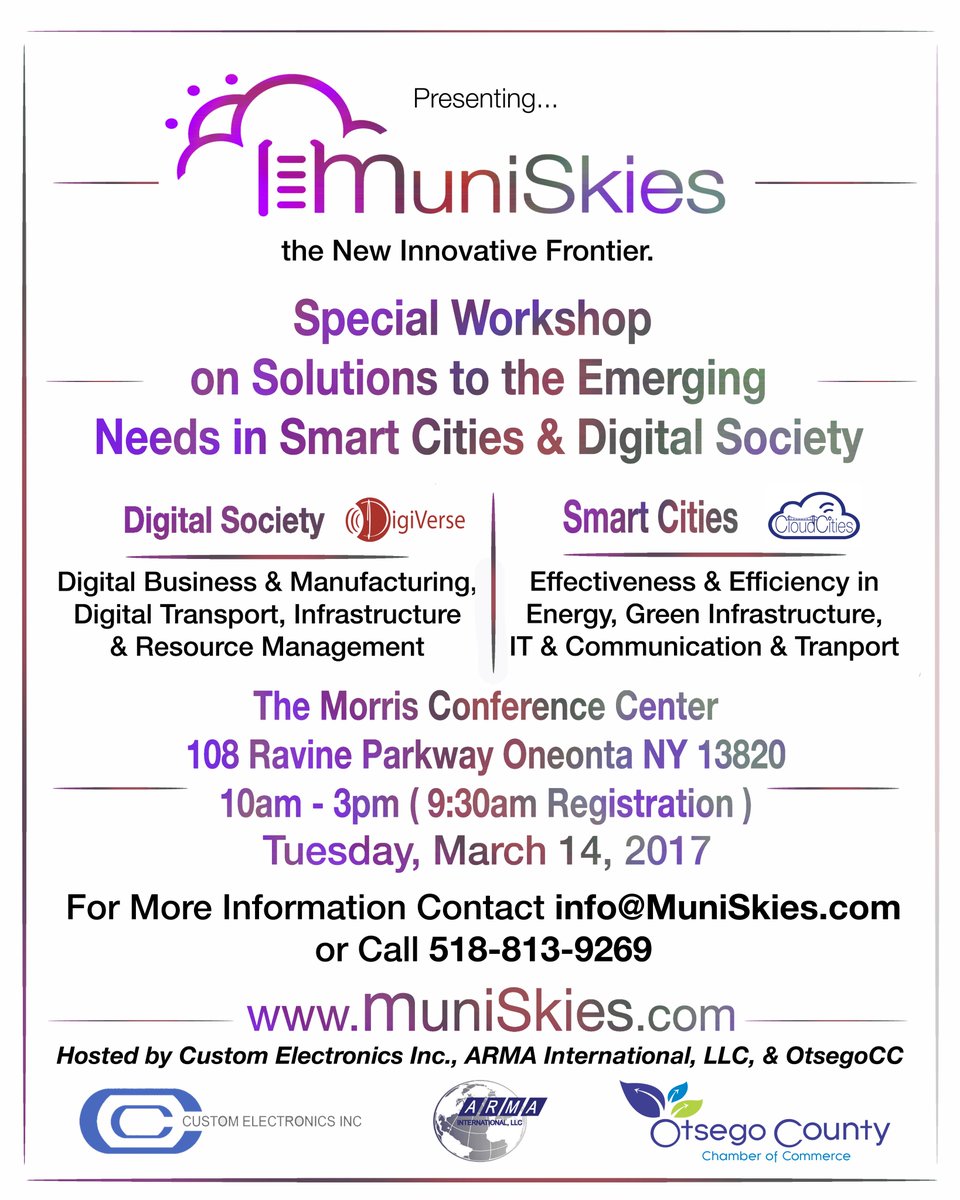 arma_tech's tweet image. Join us on March 14, 2017 for the Smart Cities and Digital Society workshop!