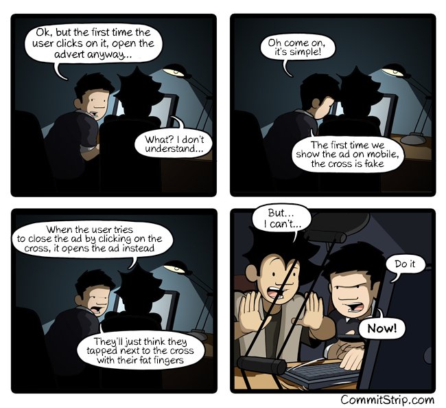 CommitStrip's tweet image. The Dark Side of Coding: The cross
commitstrip.com/2017/02/16/the…
