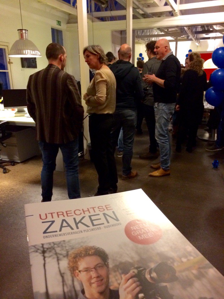 De feestelijke lancering van Utrechtse Zaken! Prachtige co-productie <a href="/klompenmakers/">De Klompenfabriek</a> utrechtsezaken.nl