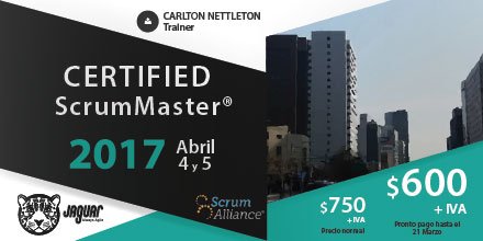 jaguaragil's tweet photo. #CertifiedScrumMaster en @jaguaragil Obtén los mejores beneficios. Inscríbete en https://t.co/y5Ze73uFUq o escríbenos a info@jaguaragil.com https://t.co/RzuVEc1Fol