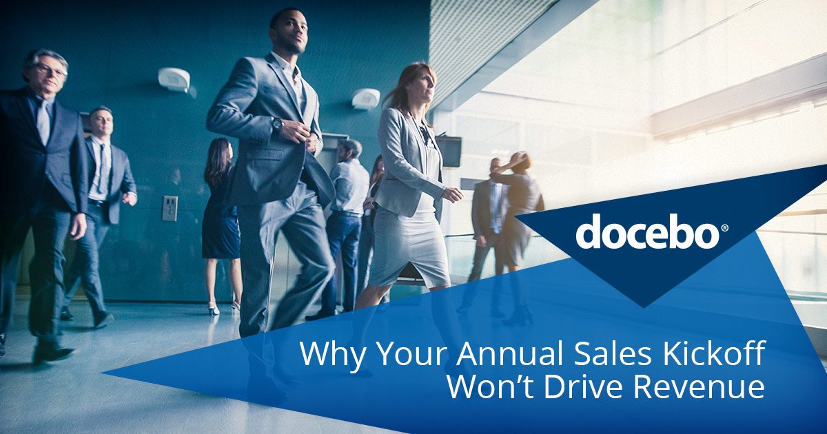 docebo's tweet photo. A #saleskickoff is a good way to rally your sales team! But it shouldn't be the only sales #training you provide... https://t.co/bLOlyJJYuV https://t.co/KeLbL0u4LO