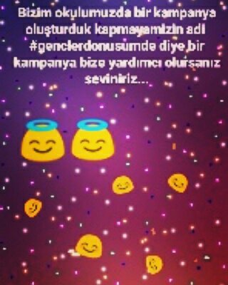 BerfinKimsesiz's tweet photo. Okulumuzda olan #genclerdonusumde kampanyamız başlamıştır...😊😊 https://t.co/HfWywjNyaV