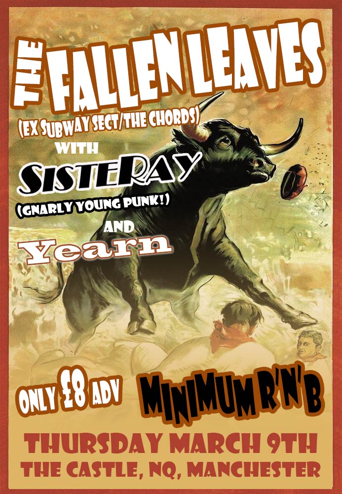 ManchesterGigs's tweet photo. @TheFallenLeaves + @sisterayuk + @YearnMusic @thecastlehotel  Mar 9th. Tickets from https://t.co/LfHAG2xZ7D or The Castle or @PiccadillyRecs https://t.co/YVmqZsJTNZ